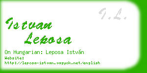 istvan leposa business card